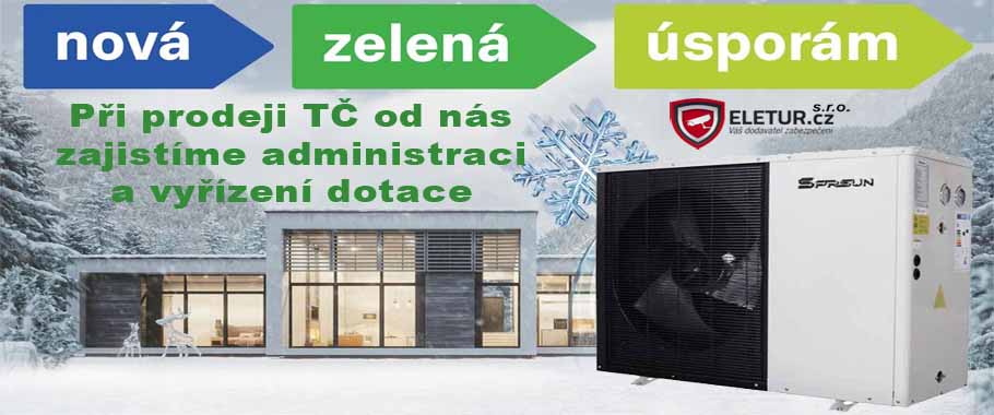 Nová zelená úsporám dotace na EVI inverter čerpadla SPRSUN R32